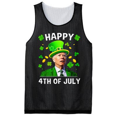 Happy 4th Of July Confused Funny Joe Biden St Patricks Day Mesh Reversible Basketball Jersey Tank