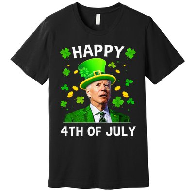 Happy 4th Of July Confused Funny Joe Biden St Patricks Day Premium T-Shirt