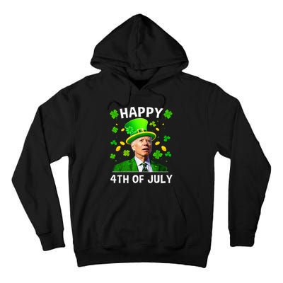 Happy 4th Of July Confused Funny Joe Biden St Patricks Day Tall Hoodie