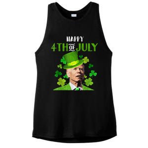 Happy 4th Of July Confused Funny Joe Biden St Patricks Day Ladies PosiCharge Tri-Blend Wicking Tank