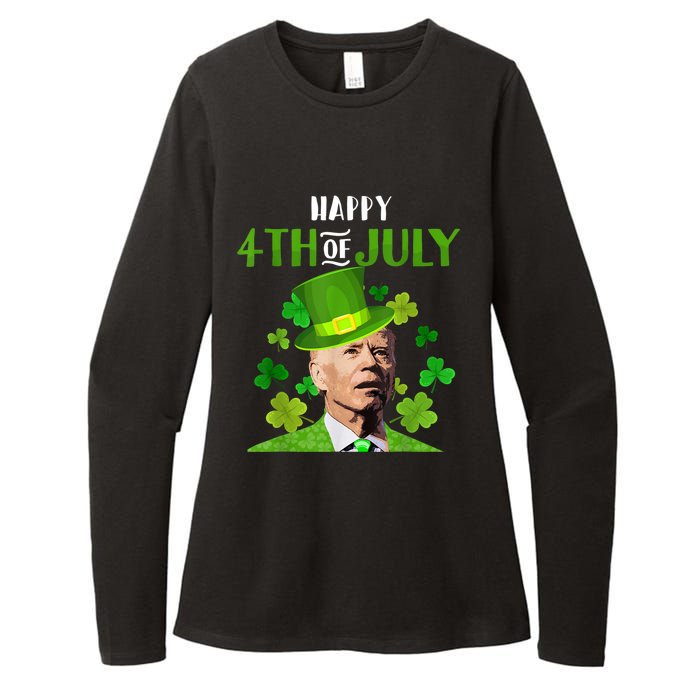 Happy 4th Of July Confused Funny Joe Biden St Patricks Day Womens CVC Long Sleeve Shirt