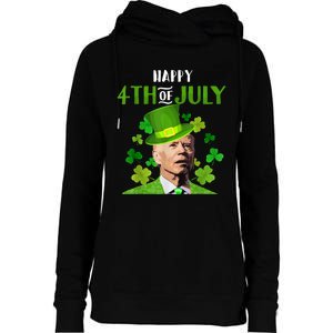 Happy 4th Of July Confused Funny Joe Biden St Patricks Day Womens Funnel Neck Pullover Hood