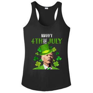 Happy 4th Of July Confused Funny Joe Biden St Patricks Day Ladies PosiCharge Competitor Racerback Tank