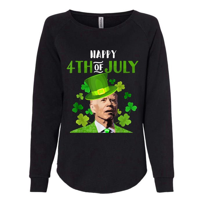 Happy 4th Of July Confused Funny Joe Biden St Patricks Day Womens California Wash Sweatshirt