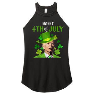 Happy 4th Of July Confused Funny Joe Biden St Patricks Day Women's Perfect Tri Rocker Tank