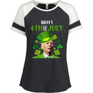 Happy 4th Of July Confused Funny Joe Biden St Patricks Day Enza Ladies Jersey Colorblock Tee