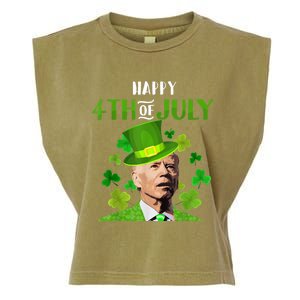 Happy 4th Of July Confused Funny Joe Biden St Patricks Day Garment-Dyed Women's Muscle Tee