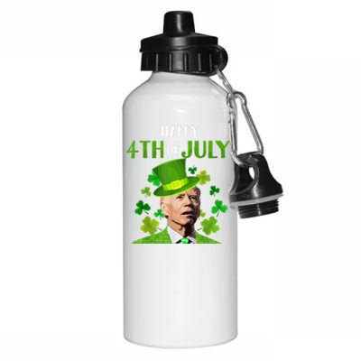 Happy 4th Of July Confused Funny Joe Biden St Patricks Day Aluminum Water Bottle