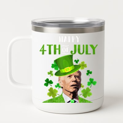 Happy 4th Of July Confused Funny Joe Biden St Patricks Day 12 oz Stainless Steel Tumbler Cup