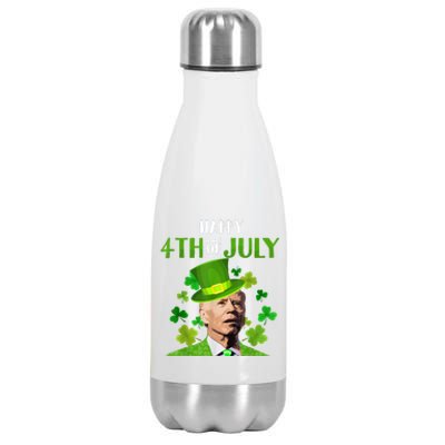 Happy 4th Of July Confused Funny Joe Biden St Patricks Day Stainless Steel Insulated Water Bottle