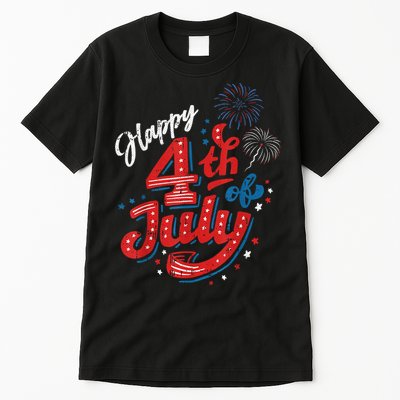 Happy 4th Of July Cool Independence Day Patriotic American Tall T-Shirt
