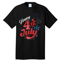 Happy 4th Of July Cool Independence Day Patriotic American Tall T-Shirt