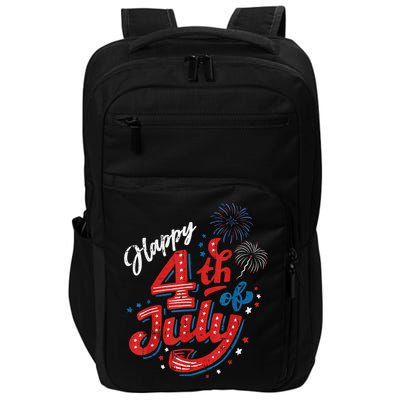 Happy 4th Of July Cool Independence Day Patriotic American Impact Tech Backpack