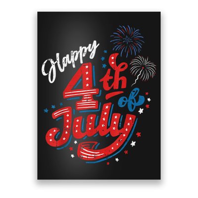Happy 4th Of July Cool Independence Day Patriotic American Poster