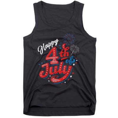 Happy 4th Of July Cool Independence Day Patriotic American Tank Top