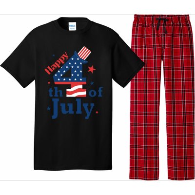 Happy 4th Of July Patriotic American Us Flag Women Pajama Set