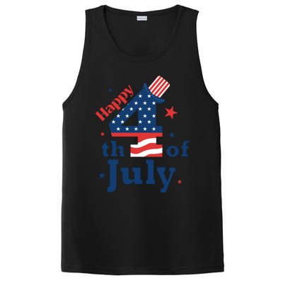 Happy 4th Of July Patriotic American Us Flag Women PosiCharge Competitor Tank