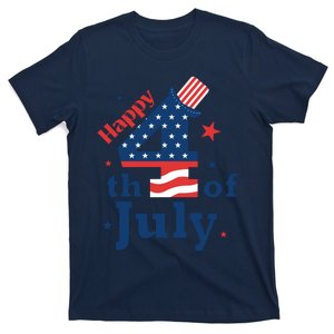 Happy 4th Of July Patriotic American Us Flag Women T-Shirt