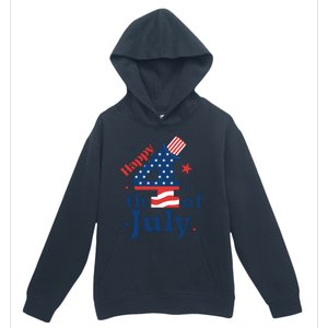 Happy 4th Of July Patriotic American Us Flag Women Urban Pullover Hoodie