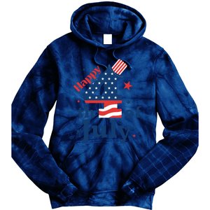 Happy 4th Of July Patriotic American Us Flag Women Tie Dye Hoodie