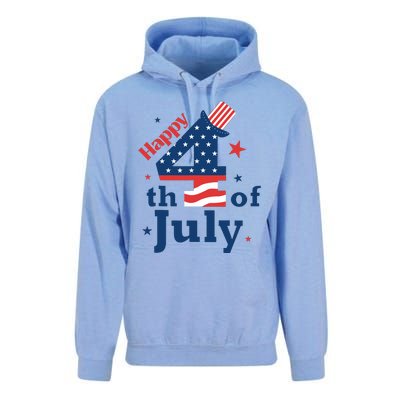 Happy 4th Of July Patriotic American Us Flag Women Unisex Surf Hoodie