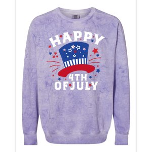 Happy 4th Of July Festive Celebration Colorblast Crewneck Sweatshirt