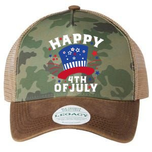 Happy 4th Of July Festive Celebration Legacy Tie Dye Trucker Hat