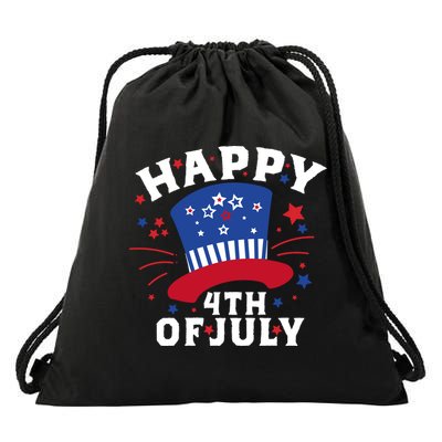 Happy 4th Of July Festive Celebration Drawstring Bag