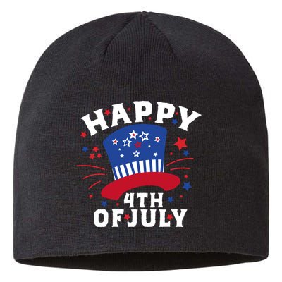 Happy 4th Of July Festive Celebration Sustainable Beanie