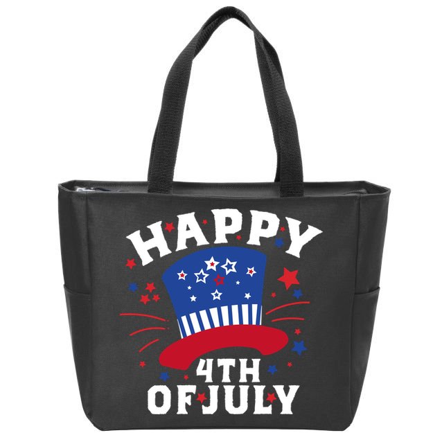 Happy 4th Of July Festive Celebration Zip Tote Bag