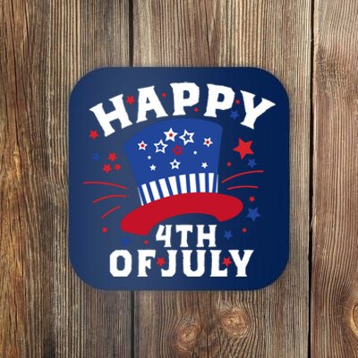 Happy 4th Of July Festive Celebration Coaster