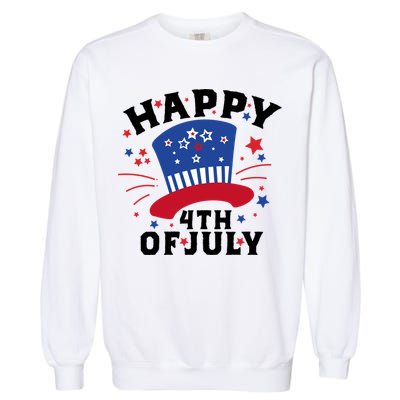 Happy 4th Of July Festive Celebration Garment-Dyed Sweatshirt