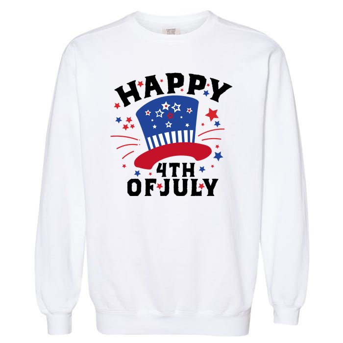 Happy 4th Of July Festive Celebration Garment-Dyed Sweatshirt