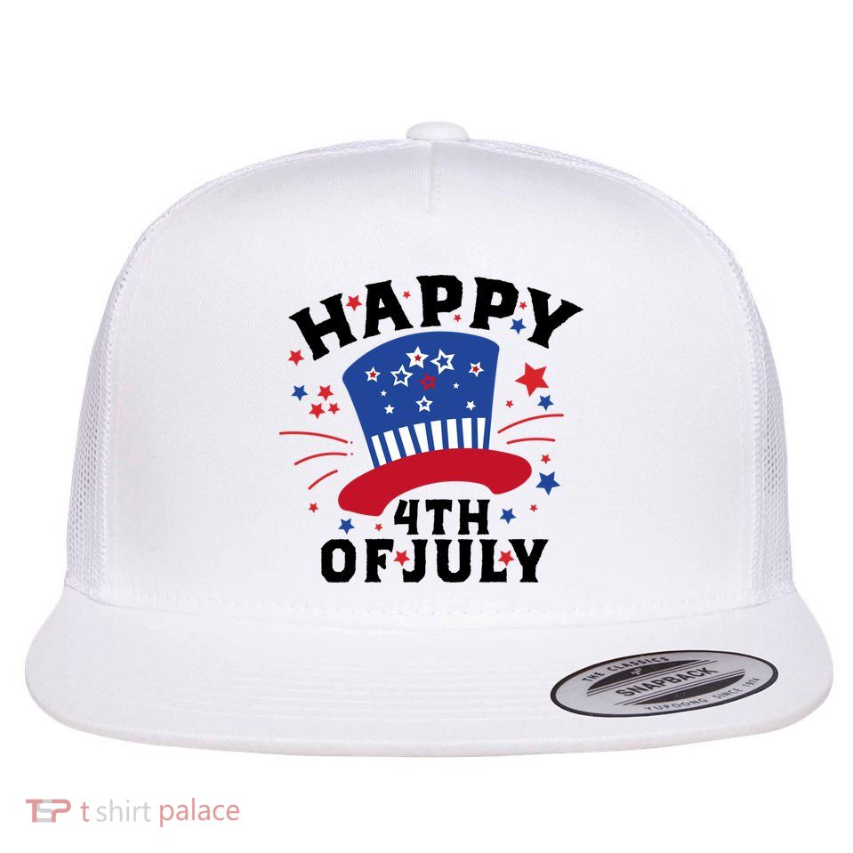 Happy 4th Of July Festive Celebration Flatbill Hat
