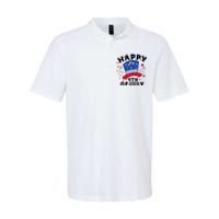 Happy 4th Of July Festive Celebration Softstyle Adult Sport Polo