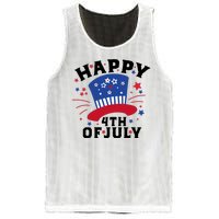 Happy 4th Of July Festive Celebration Mesh Reversible Basketball Jersey Tank