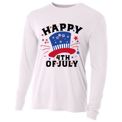 Happy 4th Of July Festive Celebration Cooling Performance Long Sleeve Crew