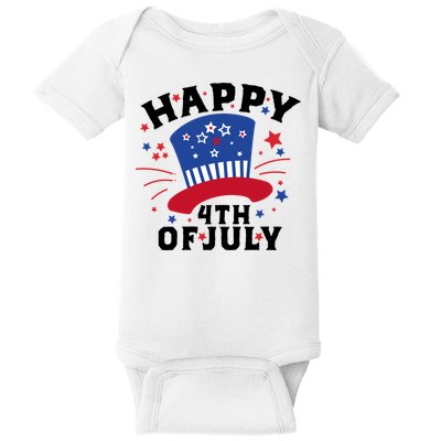 Happy 4th Of July Festive Celebration Baby Bodysuit