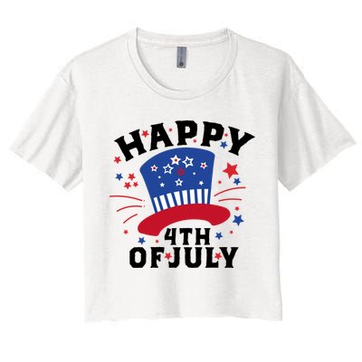 Happy 4th Of July Festive Celebration Crop Top