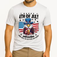 Happy 4th Of July Stars Stripes Usa Bald Eagle Beer Drinking Cooling Performance Crew T-Shirt