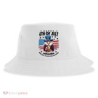 Happy 4th Of July Stars Stripes Usa Bald Eagle Beer Drinking Sustainable Bucket Hat