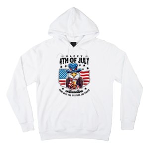 Happy 4th Of July Stars Stripes Usa Bald Eagle Beer Drinking Hoodie