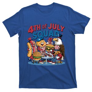 Happy 4th Of July Squad Snack Lover Pizza Hotdog Usa Flag Meaningful Gift T-Shirt