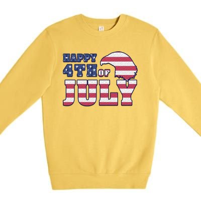 Happy 4th Of July Eagle American Premium Crewneck Sweatshirt