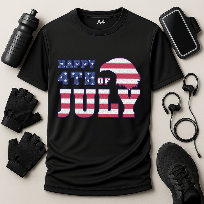 Happy 4th Of July Eagle American Cooling Performance Crew T-Shirt
