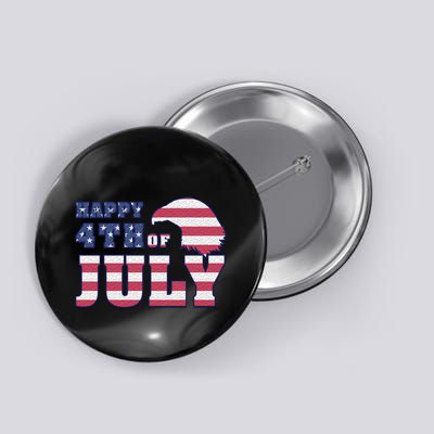 Happy 4th Of July Eagle American Button