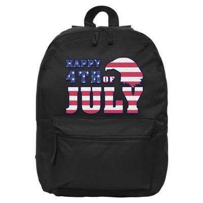 Happy 4th Of July Eagle American 16 in Basic Backpack