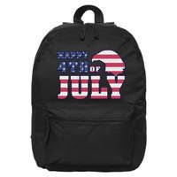 Happy 4th Of July Eagle American 16 in Basic Backpack