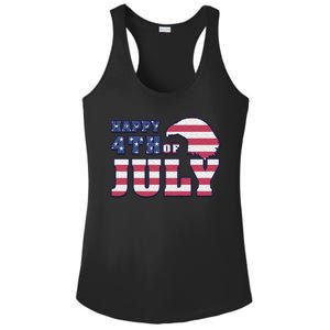 Happy 4th Of July Eagle American Ladies PosiCharge Competitor Racerback Tank