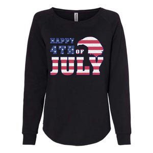 Happy 4th Of July Eagle American Womens California Wash Sweatshirt